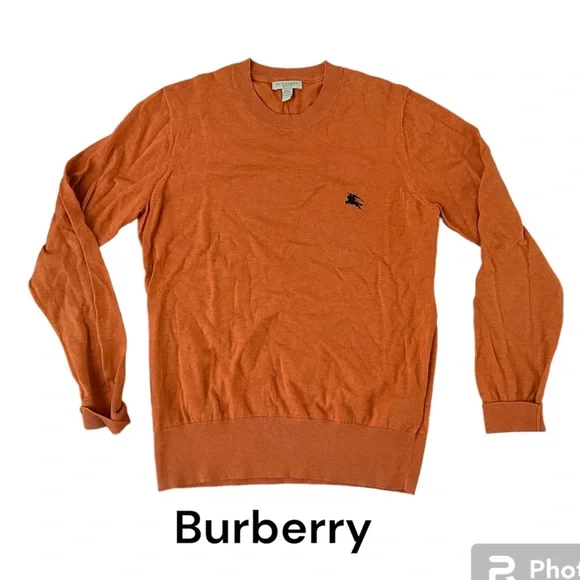 Burberry sweater mens orange discount